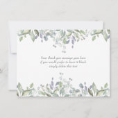 Sage en Lila land Griekenland Bedankkaart (Achterkant)