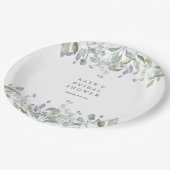Sage en Lila Vrijgezellenfeest van Floral Papieren Bordje (Gekanteld)