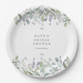 Sage en Lila Vrijgezellenfeest van Floral Papieren Bordje (Voorkant)