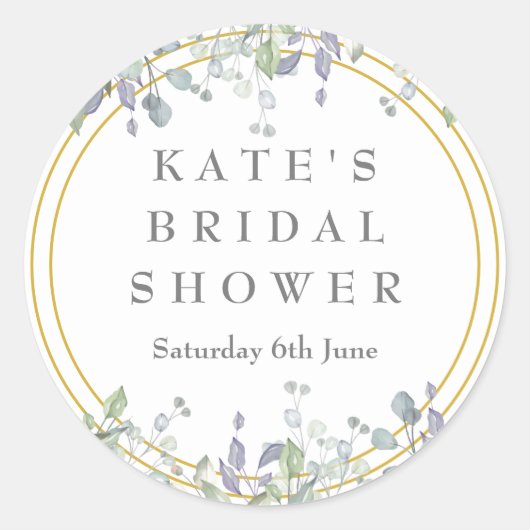 Sage en Lila Weiland Vrijgezellenfeest Ronde Sticker (Voorkant)