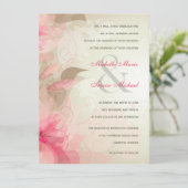 Sage- en roze formele huwelijksuitnodigingen kaart (Staand voorkant)