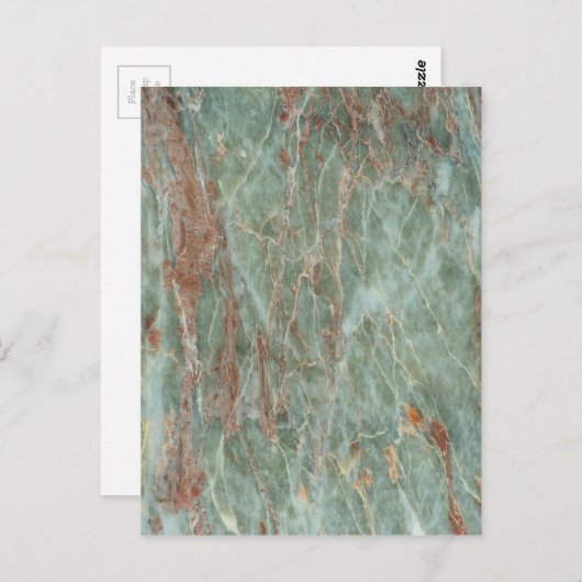Sage en Rust Marble Briefkaart (Voorkant / Achterkant)