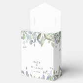 Sage en Sering Groene Bloemige Bruiloft Bedankdoosjes (Geopend)