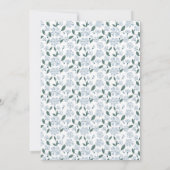 Sage en stoffige Blue Bloom Floral Baby shower Kaart (Achterkant)