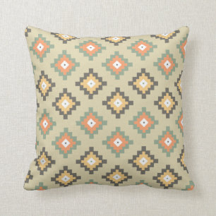 Sage- en Terracotta Geometric Boho Print Kussen