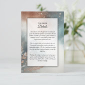 Sage en Terracotta Stardust Skies Wedding Informatiekaartje (Staand voorkant)