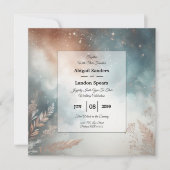 Sage en Terracotta Stardust Skies Wedding Kaart (Voorkant)