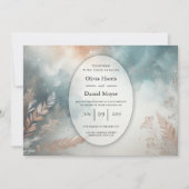 Sage en Terracotta Stardust Skies Wedding Kaart (Voorkant)