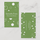 Sage en White Bubbles Visitekaartje (Voorkant / Achterkant)