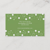 Sage en White Bubbles Visitekaartje (Achterkant)