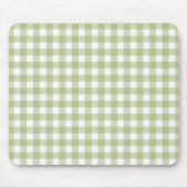 Sage en White Gingham Muismat (Voorkant)