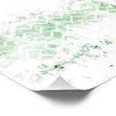 Sage en White Grunge Abstract Foto Afdruk (Hoek)