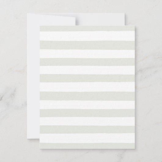 Sage en Witte Magnolia's Wedding Details Kaart (Achterkant)