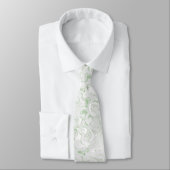 Sage en witte marmer met Diamond Monogram Stropdas (Gebonden)