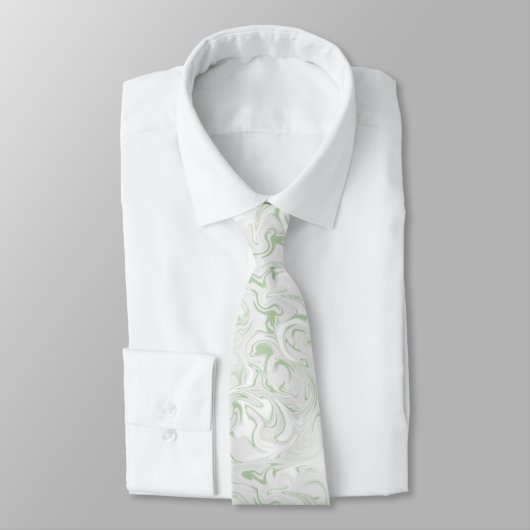 Sage en witte marmer met Diamond Monogram Stropdas (Gebonden)