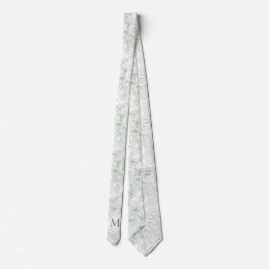 Sage en witte marmer met Diamond Monogram Stropdas (Achterkant)