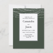 Sage en Zilveren Eenvoudige Huwelijk Kaart (Voorkant)