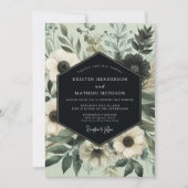 Sage Ethereal Botanical Wedding Kaart (Voorkant)