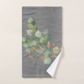 SAGE EUCALYPTUS BRUSHED METALLIC GRAY BATH BAD HANDDOEK (Handdoek)