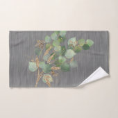 SAGE EUCALYPTUS BRUSHED METALLIC GRAY BATH BAD HANDDOEK (Handdoek)