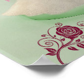 Sage Eucalyptus Burgundy Floral Bridal Welcome  Poster (Hoek)