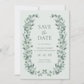 Sage Eucalyptus Foto De datum opslaan Save The Date (Voorkant)