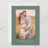 Sage Eucalyptus Foto De datum opslaan Save The Date (Achterkant)