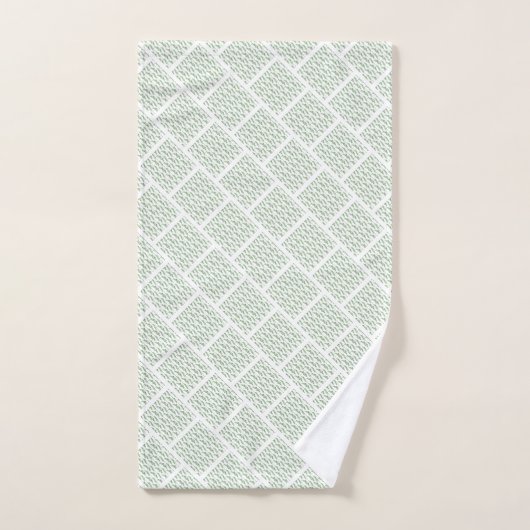 SAGE EUCALYPTUS GRID PATRON BATHROOM TOWEL SET BAD HANDDOEK (Handdoek)