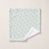 SAGE EUCALYPTUS GRID PATRON BATHROOM TOWEL SET BAD HANDDOEK (Wasdoekje)