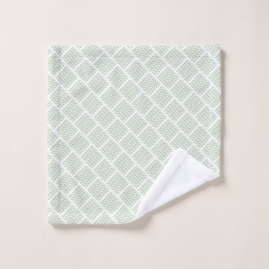 SAGE EUCALYPTUS GRID PATRON BATHROOM TOWEL SET BAD HANDDOEK (Wasdoekje)