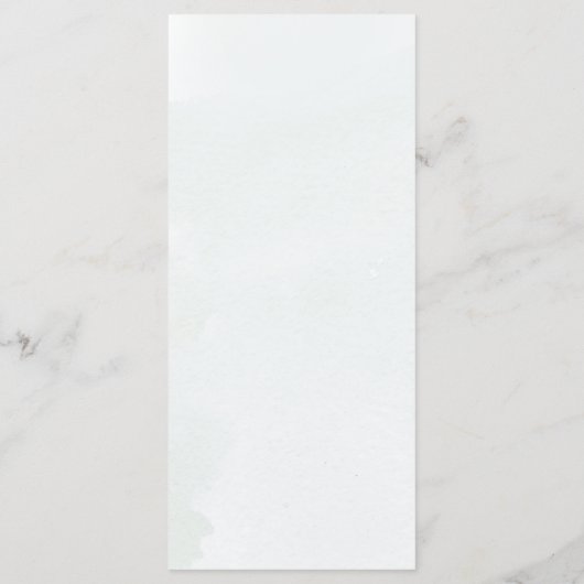 Sage Eucalyptus groen Eenvoudige chique bruiloft Menu (Achterkant)