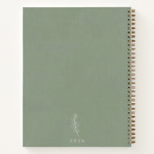 Sage Eucalyptus Minimalist Daily Wellness Journal Notitieboek (Achterkant)
