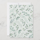 Sage Eucalyptus Monogrammed Bruiloft Kaart (Achterkant)