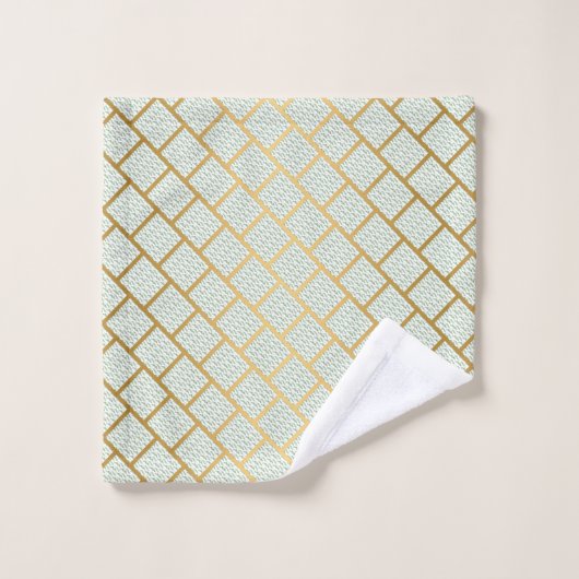 SAGE EUCALYPTUS PATROON BATHROOM TOWEL SET BAD HANDDOEK (Wasdoekje)