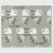 Sage Eucalyptus Sprig Persoonlijk Cadeaupapier (Vlak)