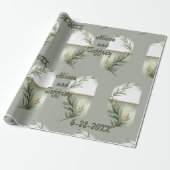 Sage Eucalyptus Sprig Persoonlijk Cadeaupapier (Uitgerold)
