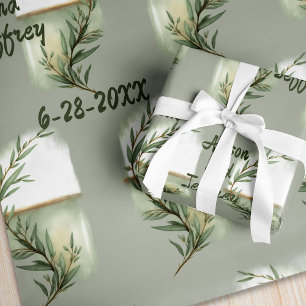 Sage Eucalyptus Sprig Persoonlijk Cadeaupapier