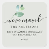 Sage Eucalyptus We’ve Moved New Address Label (Voorkant)