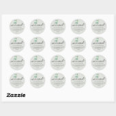 Sage Eucalyptus We’ve Moved Ronde Adreslabel Sticker (Vel)