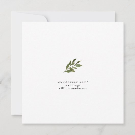Sage Eucalyptus Wedding Save the Date (Achterkant)
