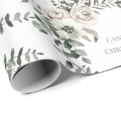 Sage Eucalyptus Wedding toevoegen Namen en felicit Cadeaupapier (Rol Hoek)