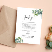 Sage Eucalyptus Woodland Wedding Bedankkaart