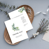 Sage Eucalyptus Woodland Wedding Bedankkaart