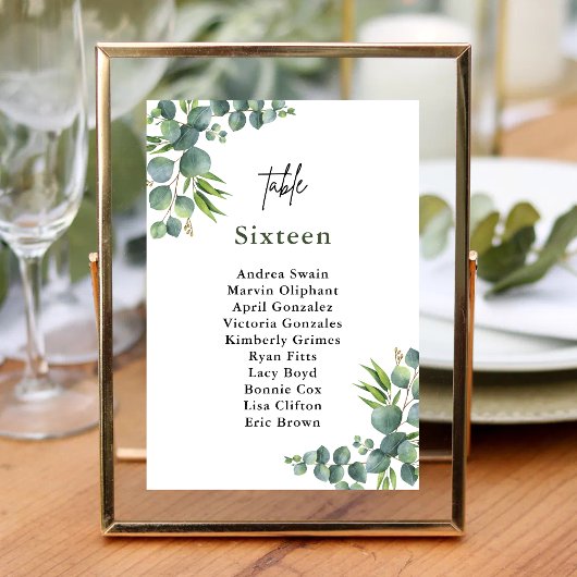 Sage Eucalyptus Woodland Wedding Kaart