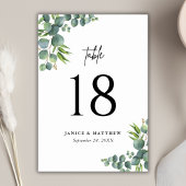 Sage Eucalyptus Woodland Wedding Kaart