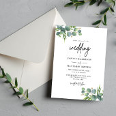 Sage Eucalyptus Woodland Wedding Kaart