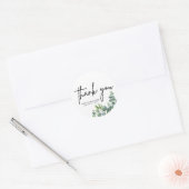 Sage Eucalyptus Woodland Wedding Ronde Sticker (Envelop)