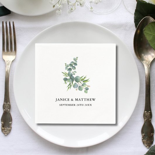 Sage Eucalyptus Woodland Wedding Servet