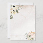 Sage Fall in Love Pompoenen Fall Bruidsdouche Kaart (Achterkant)
