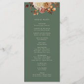 Sage Fall Wedding Programmakaart (Achterkant)
